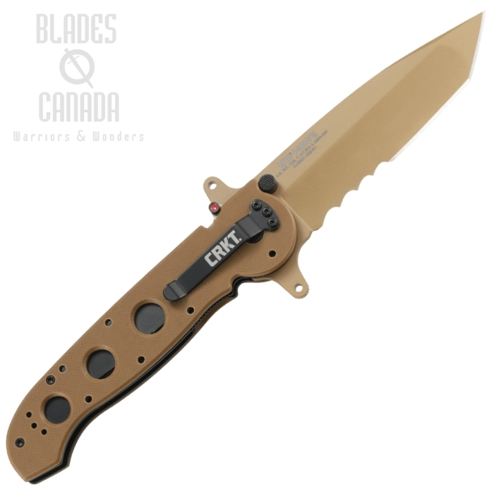 (image for) CRKT Carson Flipper Folding Knife, Tanto Blade, G10 Desert Tan, M16-14DSFG