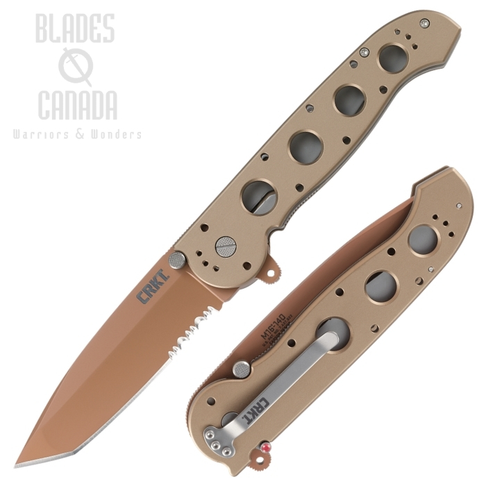CRKT Carson Flipper Folding Knife, AUS 8 Tanto, Aluminum Desert, M16-14D (image for) CRKT Carson Flipper Folding Knife, AUS 8 Tanto, Aluminum Desert, M16-14D