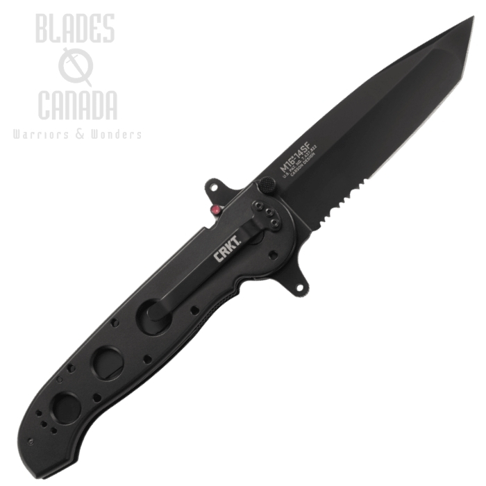 (image for) CRKT Carson Flipper Folding Knife, AUS 8 Tanto, Aluminum Black, M16-14SF