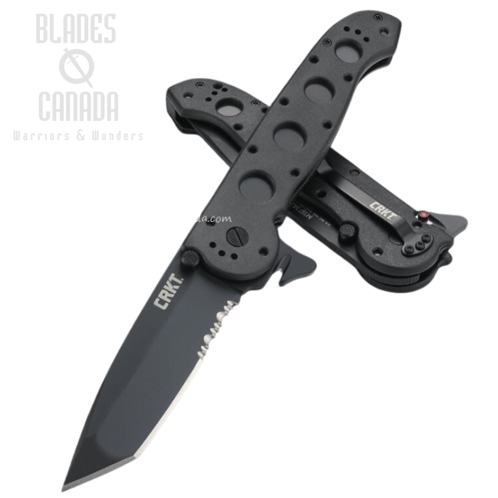 CRKT Carson Flipper Folding Knife, AUS 8 Tanto, GFN Black M16-14ZLEK