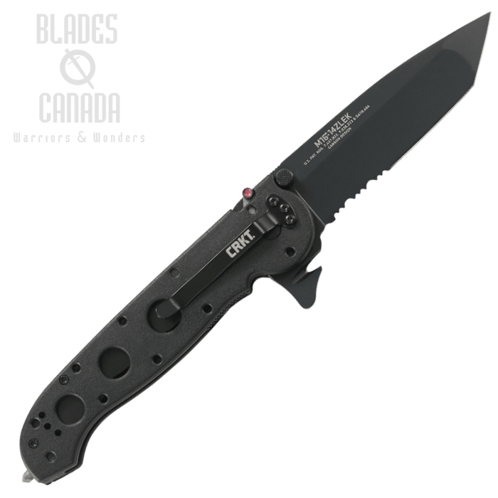 (image for) CRKT Carson Flipper Folding Knife, AUS 8 Tanto, GFN Black M16-14ZLEK