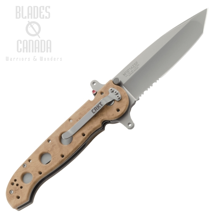 (image for) CRKT Carson Flipper Folding Knife, AUS 8 Tanto, Desert Tan, M16-14ZSF