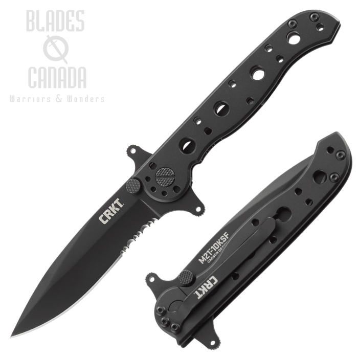 (image for) CRKT Carson, Triple Point Serration, Stainless Handle, M21-10KSF