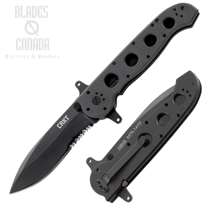 (image for) CRKT Carson Flipper Folding Knife, AUS 8, Aluminum Black, M21-14SF