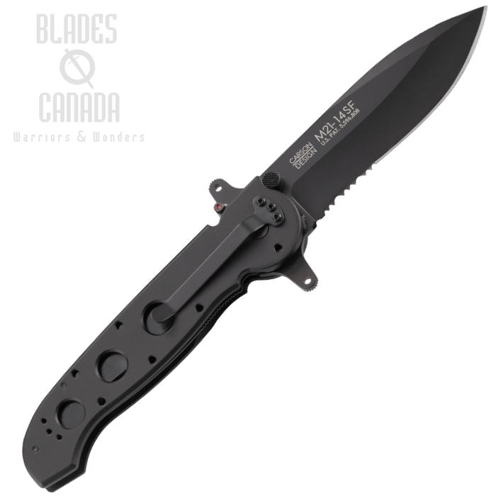 (image for) CRKT Carson Flipper Folding Knife, AUS 8, Aluminum Black, M21-14SF