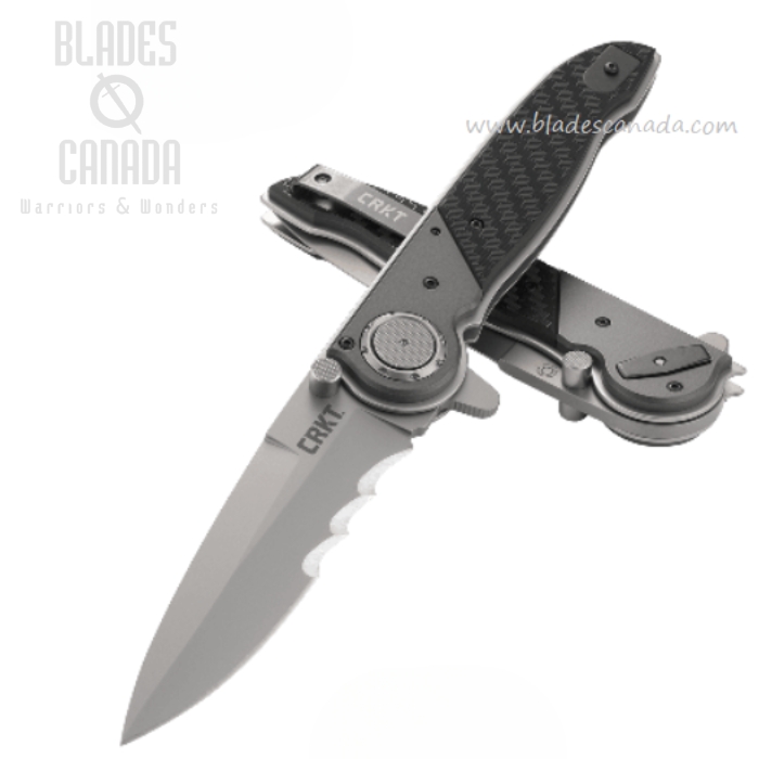 CRKT Carson Deadbolt Flipper Folding Knife, 1.4116 Spearpoint, Aluminum, M40-15
