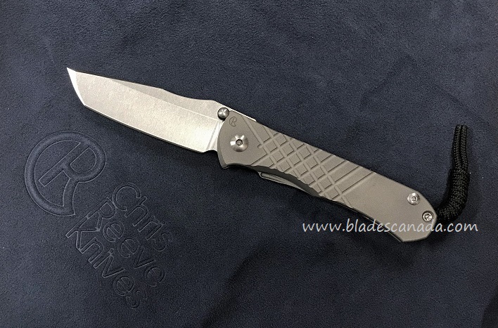 Chris Reeve Umnumzaan Framelock Folding Knife, CPM MagnaCut Tanto, Titanium