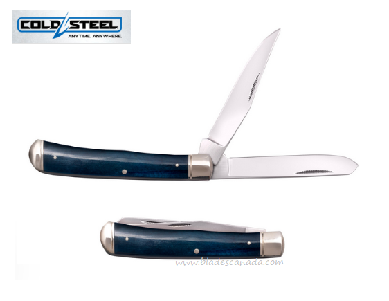 Cold Steel Trapper Slipjoint Folding Knife, Blue Bone, FL-TRPR-B
