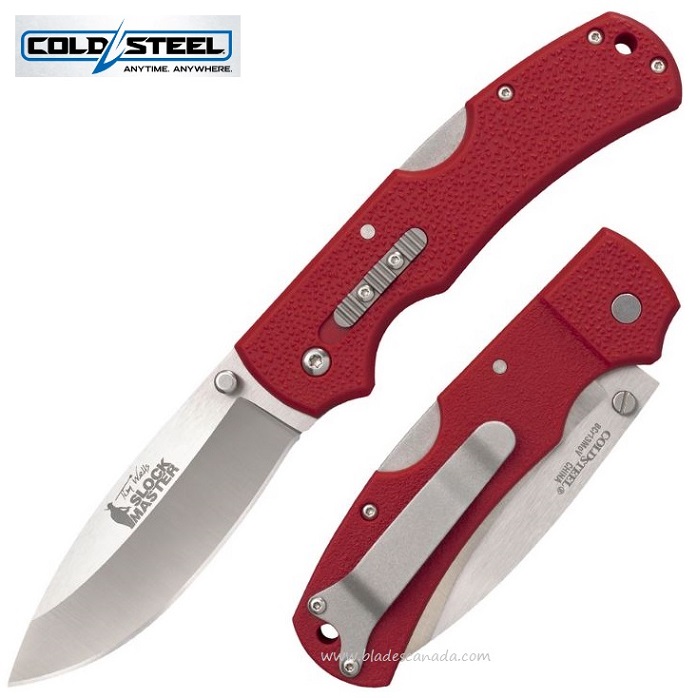 Cold Steel Double Safe Hunter Slock Master Folding Knife, GFN Red, 23JK