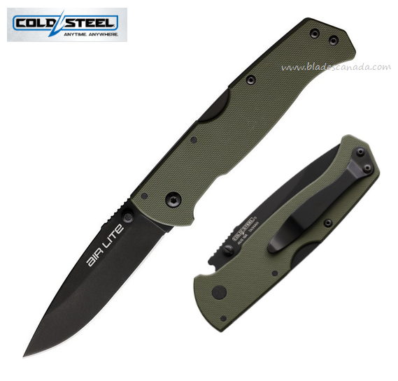 Cold Steel Air Lite Folding Knife, AUS 10A Black, G10 OD, 26WDODBK
