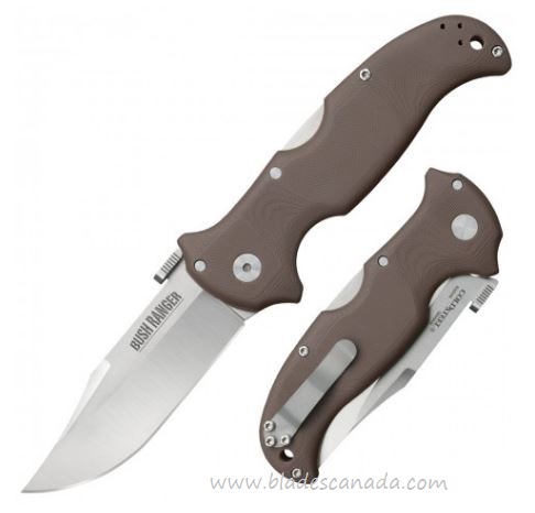 Cold Steel Bush Ranger Folding Knife, S35VN, G10 Brown, 31A - Click Image to Close