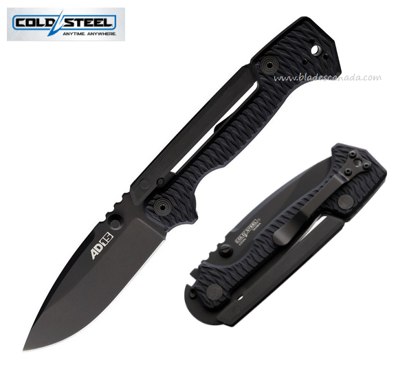 Cold Steel AD-15 Folding Knife, S35VN Black, G10 Black Handle, 58SQBKBK