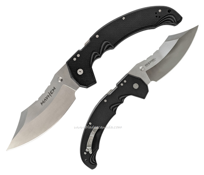 Cold Steel Mayhem Folding Knife, AUS10, G10 Black/Grey, FL-60DPLM