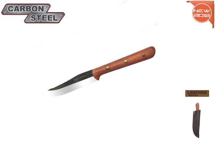 Condor Sub Tavian Fixed Blade Knife, 1075 Carbon, Hardwood, Leather Sheath, CTK250-3.1HC