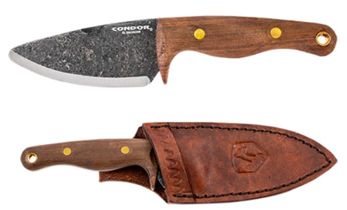 Condor Kimen Fixed Blade Knife, 1095 Carbon, Walnut Handle, CTK801-3.7HC - Click Image to Close