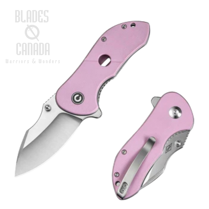 CIVIVI Gordo Flipper Folding Knife, D2 Satin, G10 Powder Pink, C22018C-4 CIVIVI Gordo Flipper Folding Knife, D2 Satin, G10 Powder Pink, C22018C-4