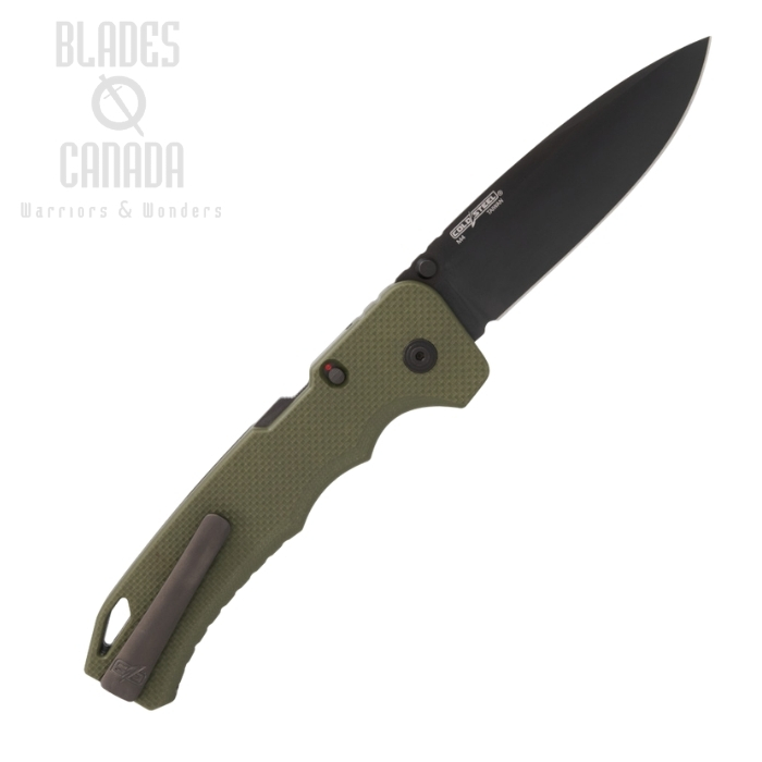 (image for) Cold Steel Atlas Lock Swift III Folding Knife, Assisted Opening, M4 Black, G10 Green, CS-FL-40AT