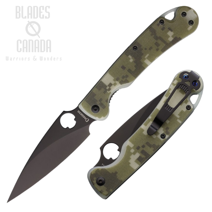 Daggerr Zhalo Folding Knife, D2 Black, G10 Digital Camo, DGR2CAMDLC