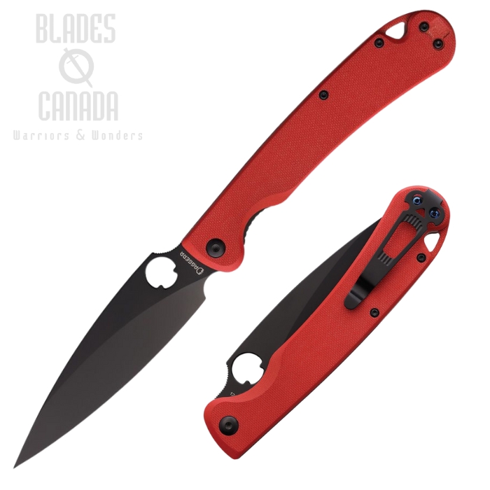 Daggerr Zhalo XL Folding Knife, D2 Black, G10 Red, DGR2XLRDDLC