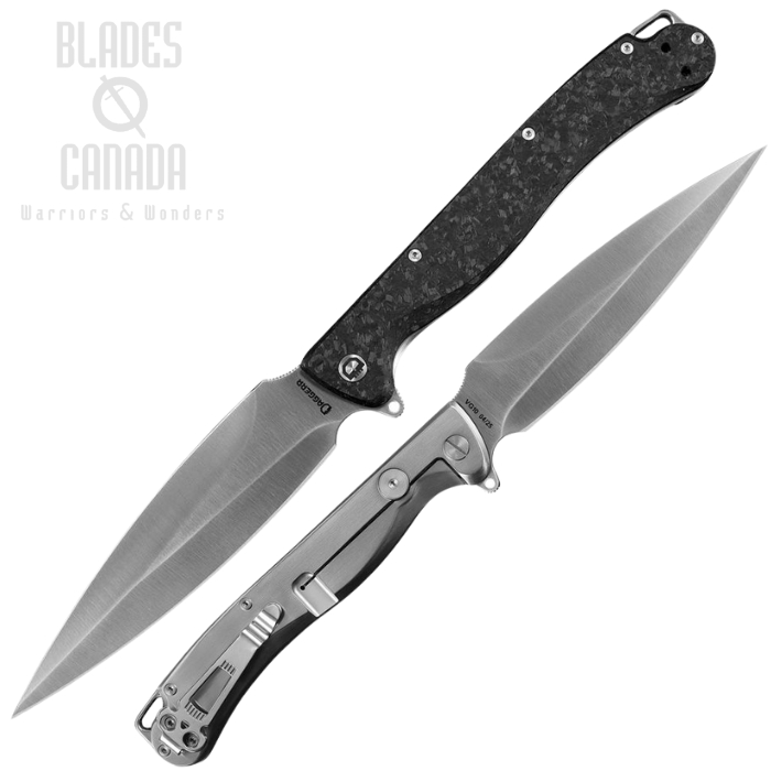 Daggerr Vendetta Flipper Framelock Knife, VG10 Satin, Carbon Fiber/Stainless, DGRVDCFST