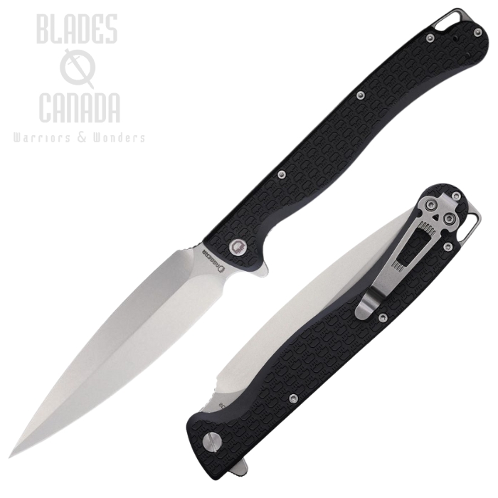 Daggerr Vendetta Flipper Folding Knife, Stainless SW, FRN Black, DGRVDFBKSW