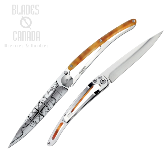 Deejo Tattoo 37g Incognita Folding Knife, Stainless, Imitation Tortoise Shell, DEE1AC102 Deejo Tattoo 37g Incognita Folding Knife, Stainless, Imitation Tortoise Shell, DEE1AC102