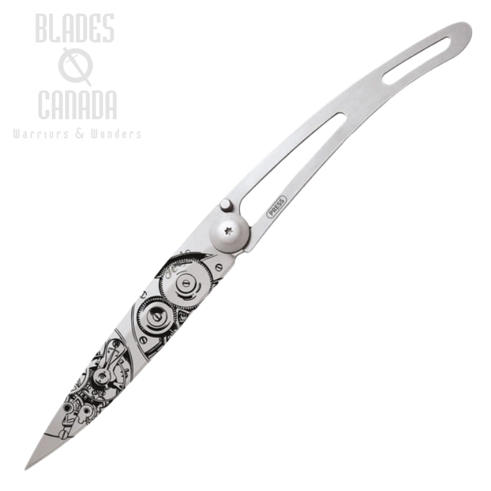 Deejo Tattoo 37g Watchmaker Folding Knife, Stainless Blade, DEE1AK010