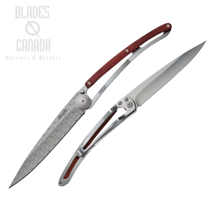 Deejo Tattoo 37g Illusion Folding Knife, Coralwood Handle, DEE1CB042 Deejo Tattoo 37g Illusion Folding Knife, Coralwood Handle, DEE1CB042