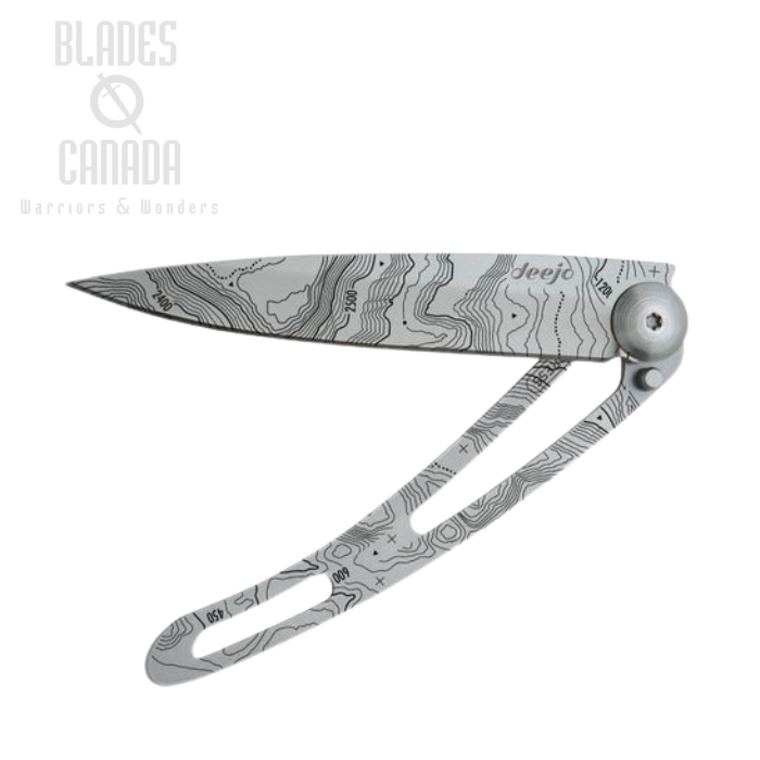 Deejo Naked Tattoo Topography Framelock Folding Knife, 37g, 1CN010 Deejo Naked Tattoo Topography Framelock Folding Knife, 37g, 1CN010