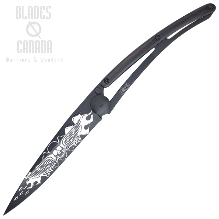Deejo Biker Angels Framelock Folding Knife, 37 Gram, 1GB109
