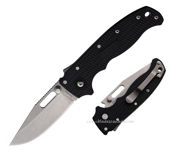 Demko AD20.5 Folding Knife, D2 SW Clip Point, Grivory Black