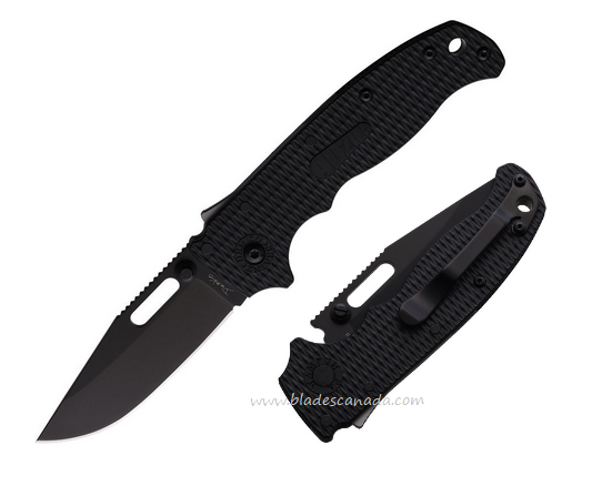 Demko AD20.5 Shark-Lock Folding Knife, D2 Black, Grivory Black, DEMAD205F15B