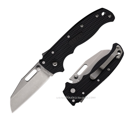 Demko AD20.5 Shark-Foot Folding Knife, D2 SW, Grivory Black, DEMAD205F25