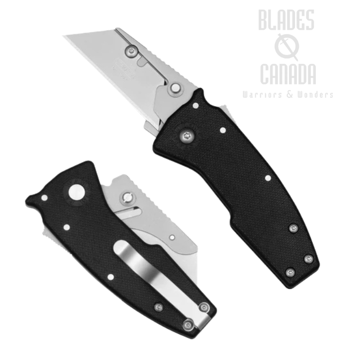 Demko Razor Shark Lock Utility Folding Knife, Stainless Steel, GRN Black, RAZOR-SHARK-BLACK GRN