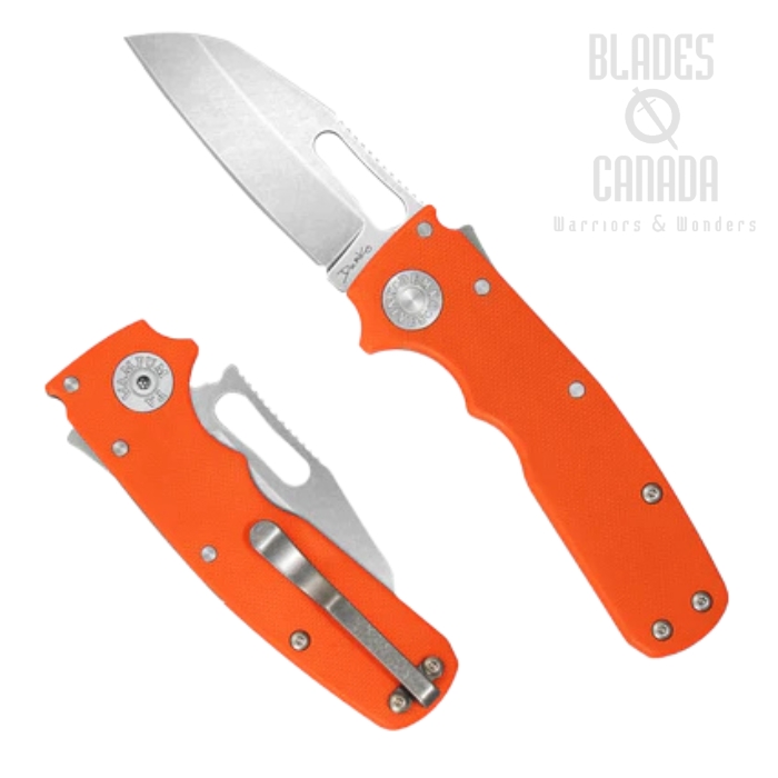 Demko Shark Cub Shark Lock Folding Knife, CPM 20CV Shark Foot, G10 Orange, SC-20CV-ORANGE-G10