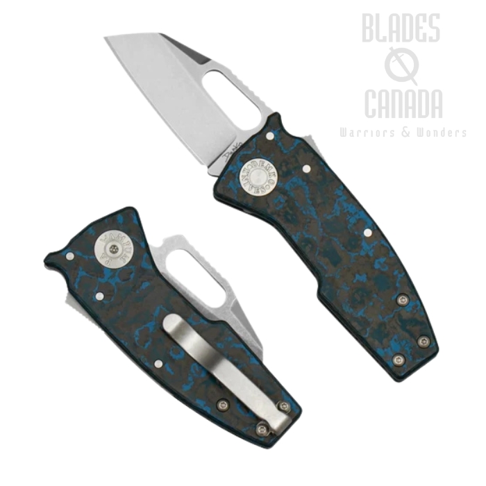 Demko Nano-Shark Shark Lock Fodling Knife, CPM20CV SW Shark Foot, Fat Carbon Arctic Storm, NANO-20CV-FAT CARBON ARCTIC STORM-SF
