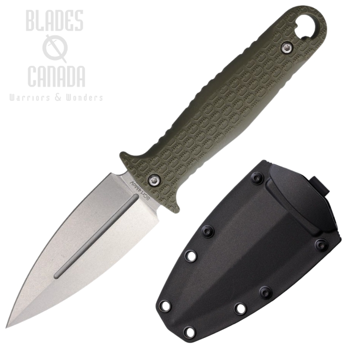 Daggerr Combat Dagger Fixed Blade Knife, Stainless SW, Nylon Green Textured, Belt Sheath, DGRCBTFOLSW Daggerr Combat Dagger Fixed Blade Knife, Stainless SW, Nylon Green Textured, Belt Sheath, DGRCBTFOLSW