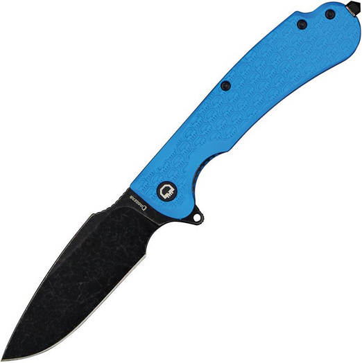 Daggerr Fielder Flipper Folding Knife, Black SW Blade, FRN Blue, FDFRNBLUBW