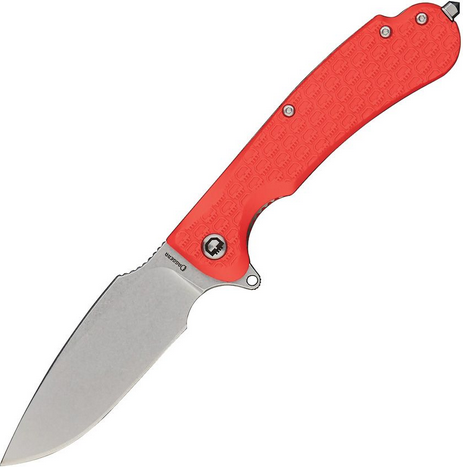 Daggerr Fielder Flipper Folding Knife, Stonewash Blade, FRN Orange, FDFRNRNGSW