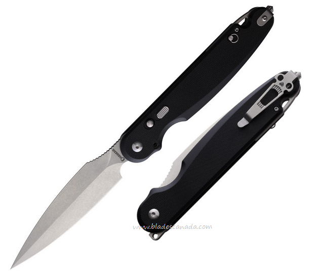 Daggerr Nestor Button Lock Folding Knife, VG10 SW, G10 Black, FM03-2BKSWVG10