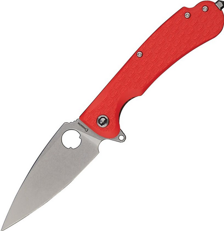 Daggerr Resident Flipper Folding Knife, Stonewash Blade, FRN Red Orange, RSFRNRNGSW