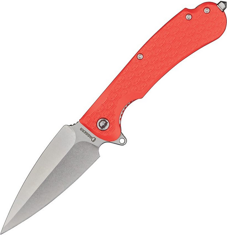 Daggerr Urban 2 Flipper Folding Knife, Stonewash Blade, FRN Orange Textured, U2FRNRNGSW