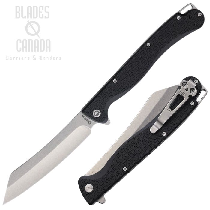 (image for) Daggerr Tesak Flipper Folding Knife, Stonewash Blade, FRN Black, TKFRNBKSW