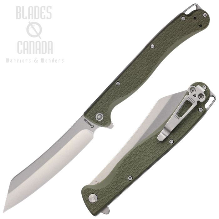 Daggerr Tesak Flipper Folding Knife, Stonewash Blade, FRN OD Green, TKFRNOLSW (image for) Daggerr Tesak Flipper Folding Knife, Stonewash Blade, FRN OD Green, TKFRNOLSW