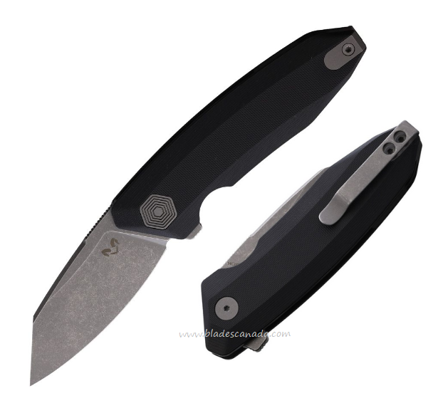 Damned Designs Wraith Flipper Folding Knife, 14C28N, G10 Black, DMN011GB