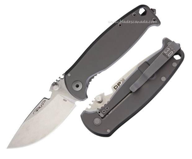 DPX HEST/F Decade Framelock Folding Knife, M390 SW, TItanium Sandblast PVD, DPXHSF011