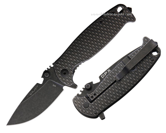 DPX HEST/F Decade Framelock Folding Knife, M390 Black SW, Titanium Black, DPXHSF014