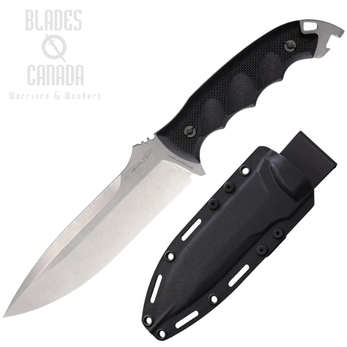 DPX HEST 6 Milspec Fixed Blade Knife, S35VN SW, G10 Black Finger Grooved, Kydex Sheath, DPXHSX060