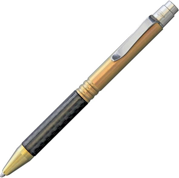 Darrel Ralph Titanium Pen Gold w/Carbon Fiber, DR042