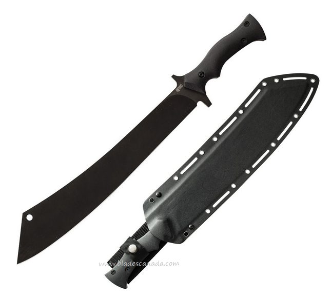 APOC Chop House Fixed Blade Knife, 9260 Black, G10 Black, 35530